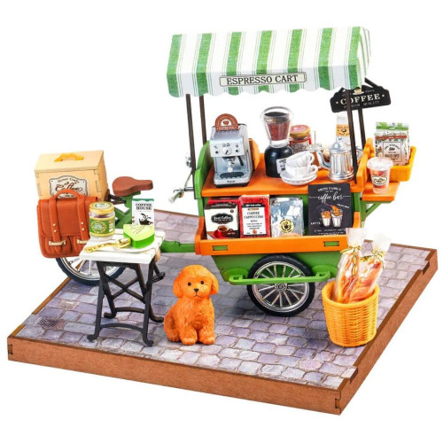 RoboTime 3D dřevěná skládačka Kávový vozík