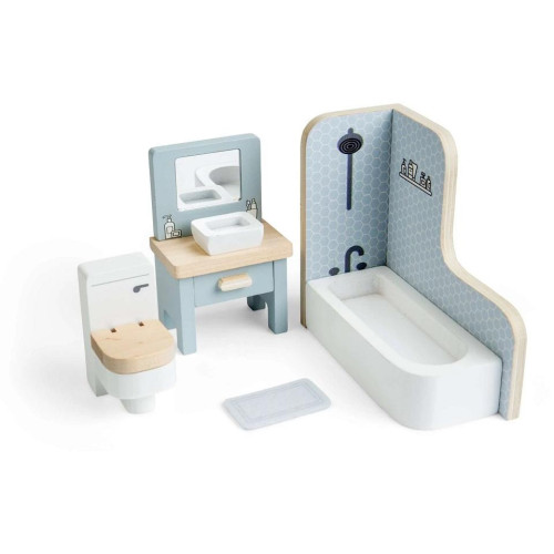 Bigjigs Toys Dřevěný nábytek do domečku pro panenky Koupelna