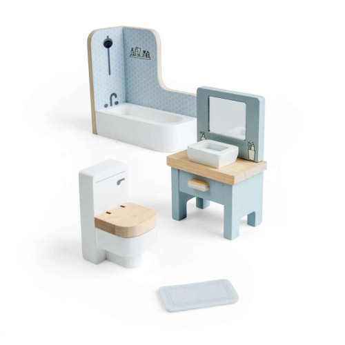 Bigjigs Toys Dřevěný nábytek do domečku pro panenky Koupelna