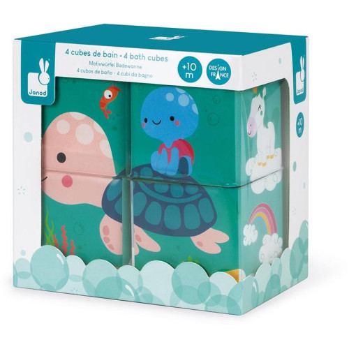 Janod Měkké obrázkové kostky pro nejmenší 4 ks 6 obrázků