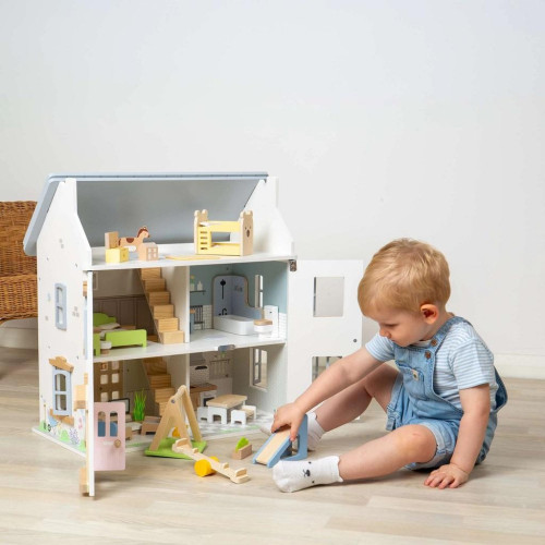 Bigjigs Toys Dřevěný nábytek do domečku pro panenky Dětský pokoj