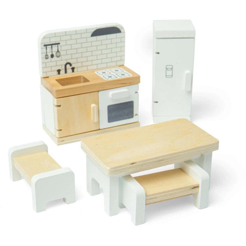 Bigjigs Toys Dřevěný nábytek do domečku pro panenky Kuchyň