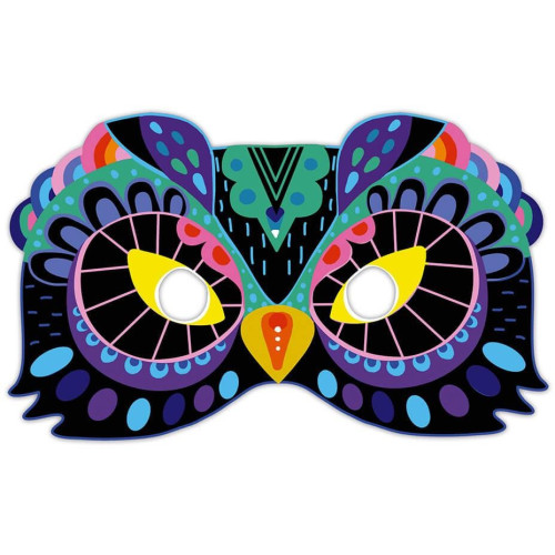 Janod vyškrabovacie obrázky Zvieratá Masky a Okuliare Atelier Sada Mini 5+