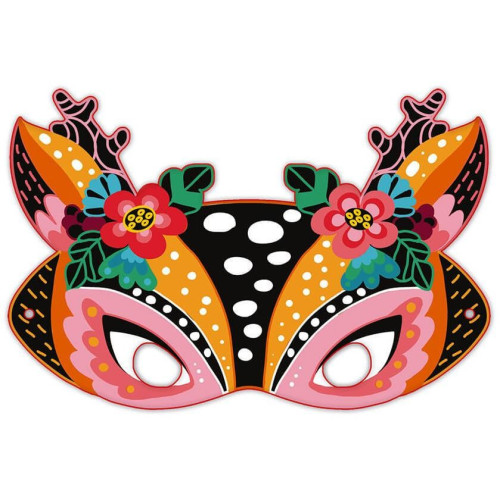 Janod vyškrabovacie obrázky Zvieratá Masky a Okuliare Atelier Sada Mini 5+