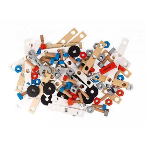 Janod BricoKids Dětské nářadí a šrouby 50 ks