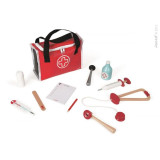 Janod Dřevěný lékařský kufřík pro děti Doktor s 10 doplňky od 3-8 let