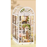 2Kids Toys 3D skládačka Zarážka na knihy Miniatura domečku Kavárna Bílá zahrada