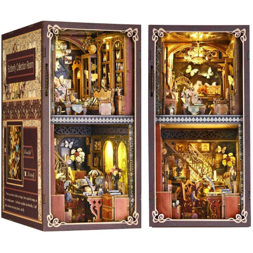 2Kids Toys 3D skládačka Zarážka na knihy Miniatura domečku Dům sběratele motýlů