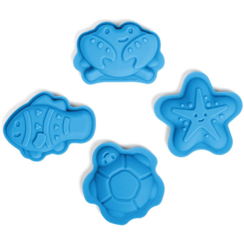 Bigjigs Toys Silikonové formičky modré Ocean