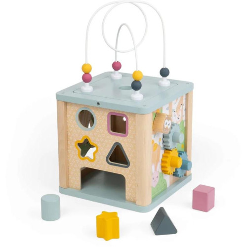 Bigjigs Toys Motorická aktivní kostka s labyrintem