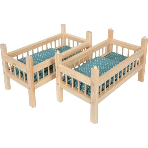 small foot Dřevěná patrová postel pro panenky přírodní