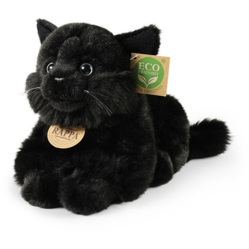 Rappa Plyšová kočka černá 22 cm ECO-FRIENDLY