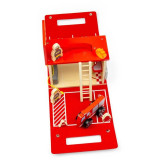 Bigjigs Toys Dřevěná hasičská stanice na cesty