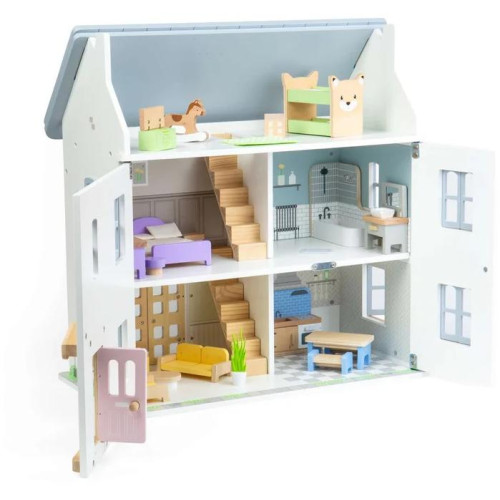 Bigjigs Toys Sada dřevěný nábytek do domečku pro panenky