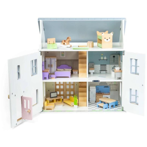 Bigjigs Toys Sada dřevěný nábytek do domečku pro panenky