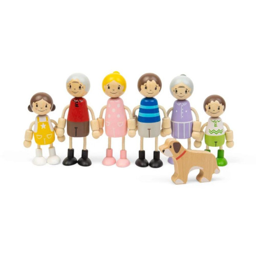 Bigjigs Toys Sada panenek do domečku Rodina