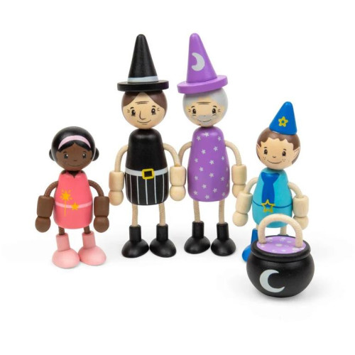 Bigjigs Toys Sada panenek do domečku Pohádkové bytosti