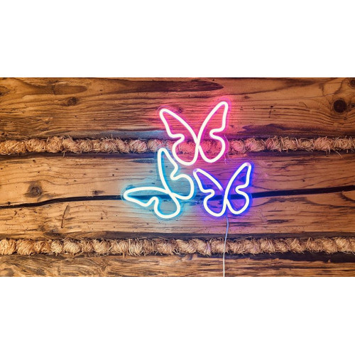2Kids Toys LED NEON LIGHT lampička Motýli - poškozený obal