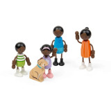 Tidlo Dřevěné panenky do domečku Africká rodina