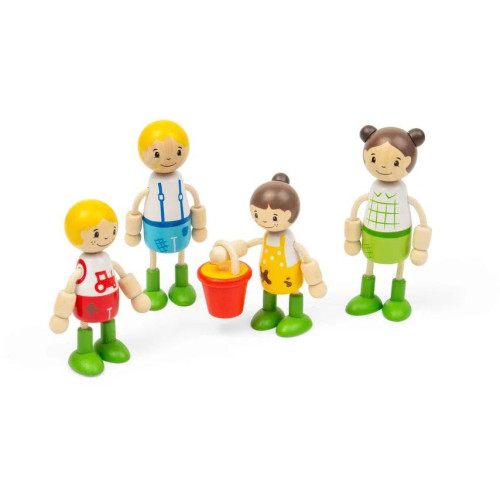 Tidlo Dřevěné panenky do domečku Farmářská rodina