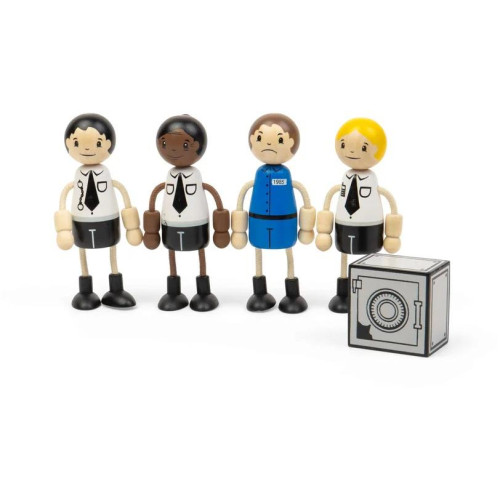 Tidlo Dřevěné postavičky Policisté a zloděj