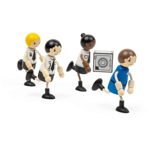 Tidlo Dřevěné postavičky Policisté a zloděj