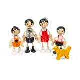 Tidlo Dřevěné panenky do domečku Asijská rodina