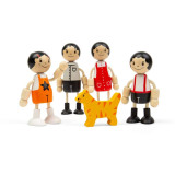 Tidlo Dřevěné panenky do domečku Asijská rodina