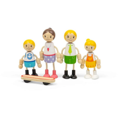 Tidlo Dřevěné panenky do domečku Evropská rodina