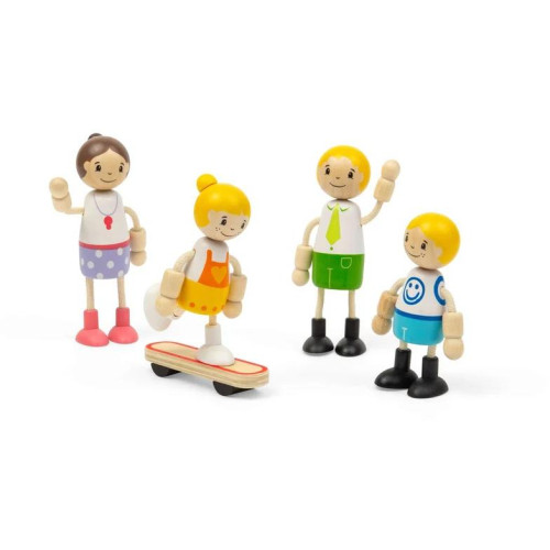 Tidlo Dřevěné panenky do domečku Evropská rodina