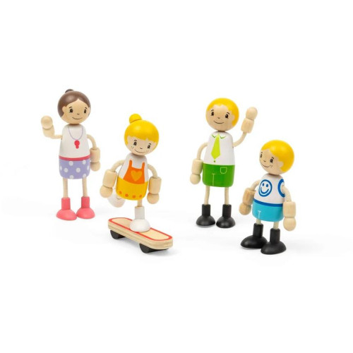 Tidlo Dřevěné panenky do domečku Evropská rodina