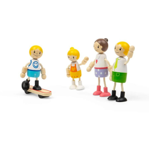 Tidlo Dřevěné panenky do domečku Evropská rodina