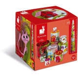 Skládací pyramida Pohádkový strom Janod kulatá od 1 roku 10 dílů