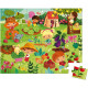 Puzzle pro děti Zahrada Janod v kufříku 36 ks