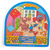 Bigjigs Toys Dřevěné vícevrstvé puzzle Farma