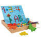 Small Foot Dřevěné kreativní hračky nasouvací a navlékací puzzle