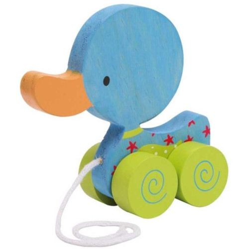 Small Foot Tahací hračka na provázku  modré kačátko
