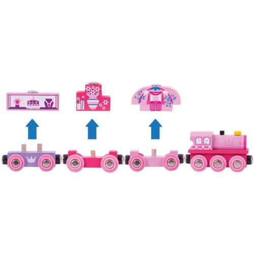 Bigjigs Rail Vlak pro princezny + 3 koleje