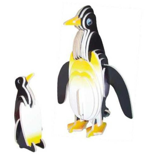 Woodcraft Dřevěné 3D puzzle tučňáci