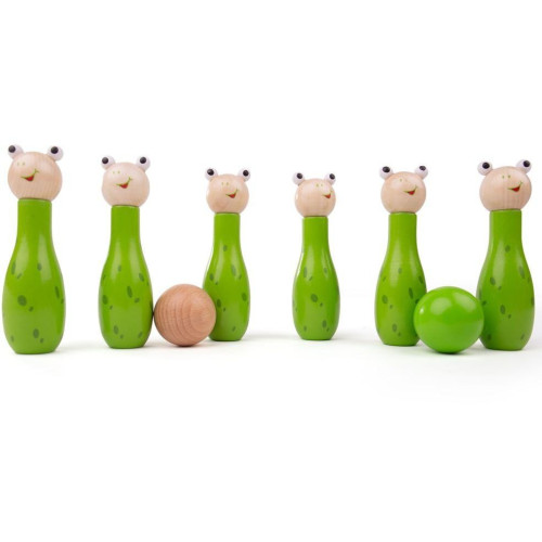 Bigjigs Toys Kuželky žabky