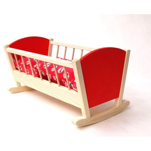Dřevěná Kolébka pro panenky barevná