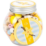 Small Foot Dřevěné korálky s písmenky 1ks  žlutá