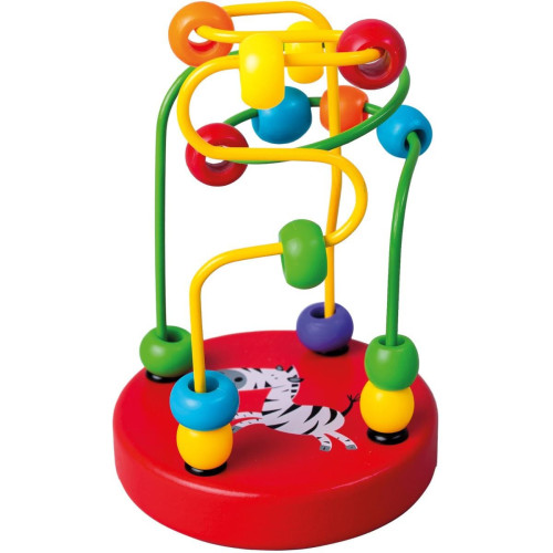 Bino Labyrint s korálky červený