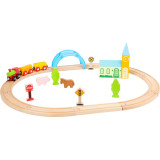 Small Foot Dřevěná vláčkodráha město a venkov