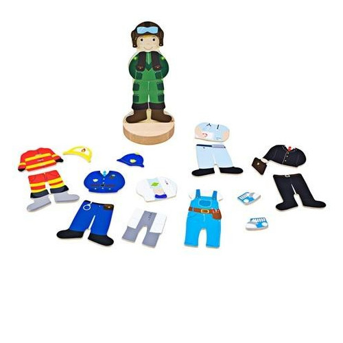 Bigjigs Toys Magnetické oblékací puzzle profese