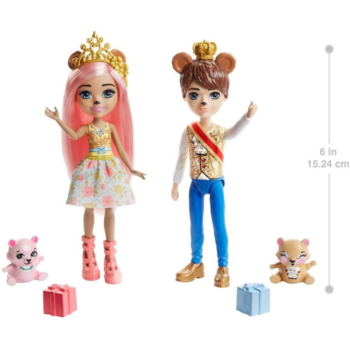 MATTEL Royal Enchantimals set panenky Braylee Bear a Brannon Bear s doplňky