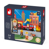 Dřevěné postavičky a zvířátka Hasiči Janod Mini Story