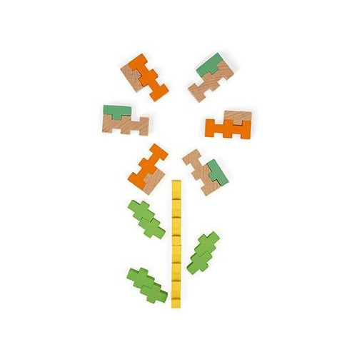 Dřevěná stavebnice s předlohami Janod 100 ks dílků od 6 let