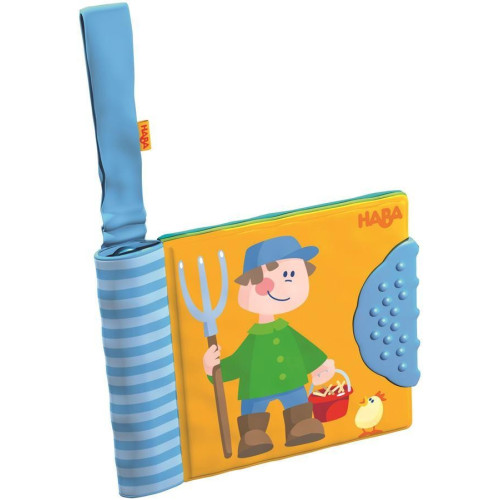 Textilní kniha pro miminka Farma na zavěšení Haba od 6 měsíců