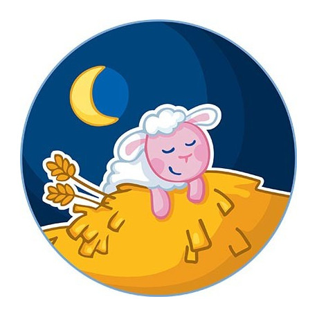 Haba éjszakai fény az aljzatba - alvó bárány